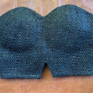 Elegant Black Tweed Corset